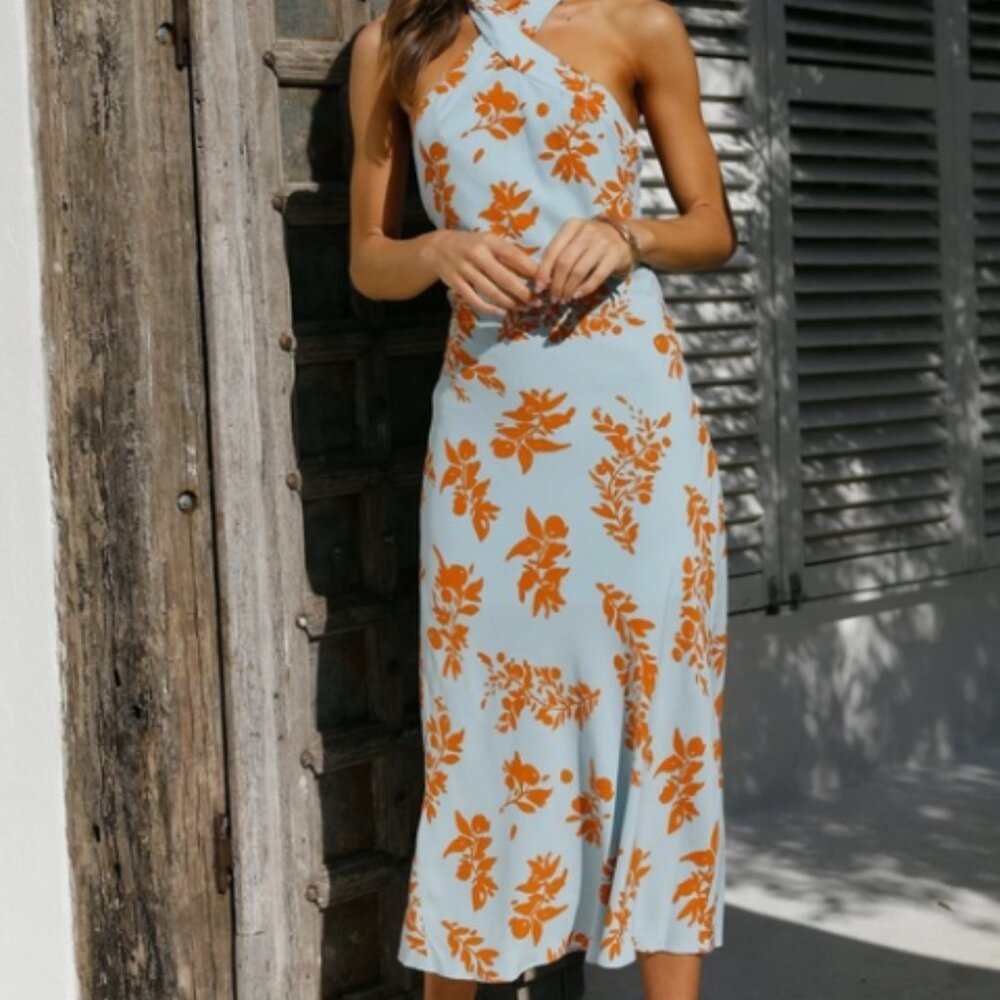 Hello Molly Leave Me Loving You MIDI Dress Blue